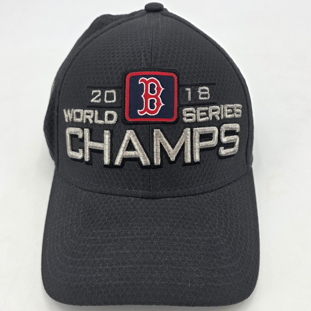 NEW ERA BOSTON RED SOX 2018 WORLD SERIES CHAMPS HAT GRAY EMBROIDED OSFM MLB CAP